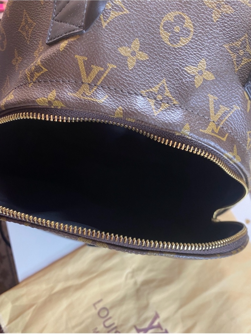 Louis Vuitton Brown Monogram Canvas Backpack - Picture 3 of 3